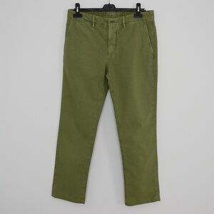 Incotex Men's Slim Fit Stretch Green-Khaki Pants Size 34